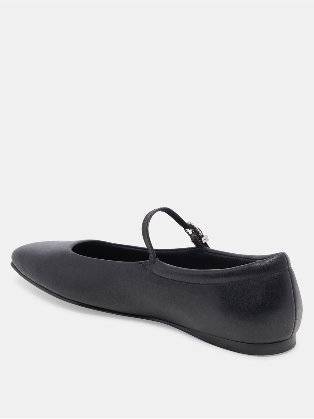 Dolce Vita Reyes Wide Ballet Flats in Black Leather | MODERATELY USED - Picture 4 of 13